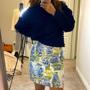 Beautiful artistic skirt by Talbots ceramic trees waist 15.5”to 16”